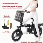 Bicicleta Elétrica Dobrável Bivolt 48V