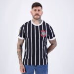 Camisa Retrô Corinthians Preta e Branca
