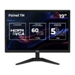 Monitor VST 19" HD com Conexões HDMI e VGA