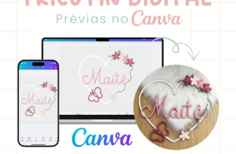 Aprenda Tricotin Digital criando prévias no Canva