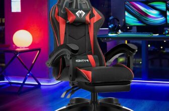 Cadeira Gamer Ergonômica com Apoio para os Pés