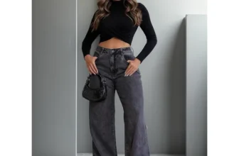 Calça Jeans Wide Leg Feminina 100% Algodão