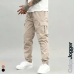 Calça Jogger Cargo Masculina em Sarja