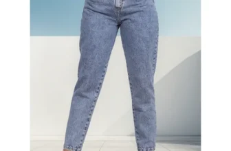 Calça Mom Jeans Feminina Alta Marmorizada