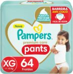 Fralda Pampers Premium Care Pants XG - 64 Unidades