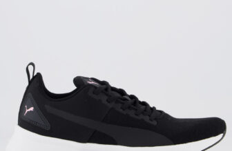 Tênis Puma Flyer Runner Feminino Preto e Rosa