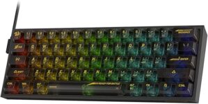 Teclado Mecânico Gamer Redragon FIZZ CLEAR RGB