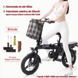Bicicleta Elétrica Dobrável Bivolt 48V