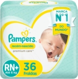 Fraldas Pampers Recém-Nascido Tamanho RN+
